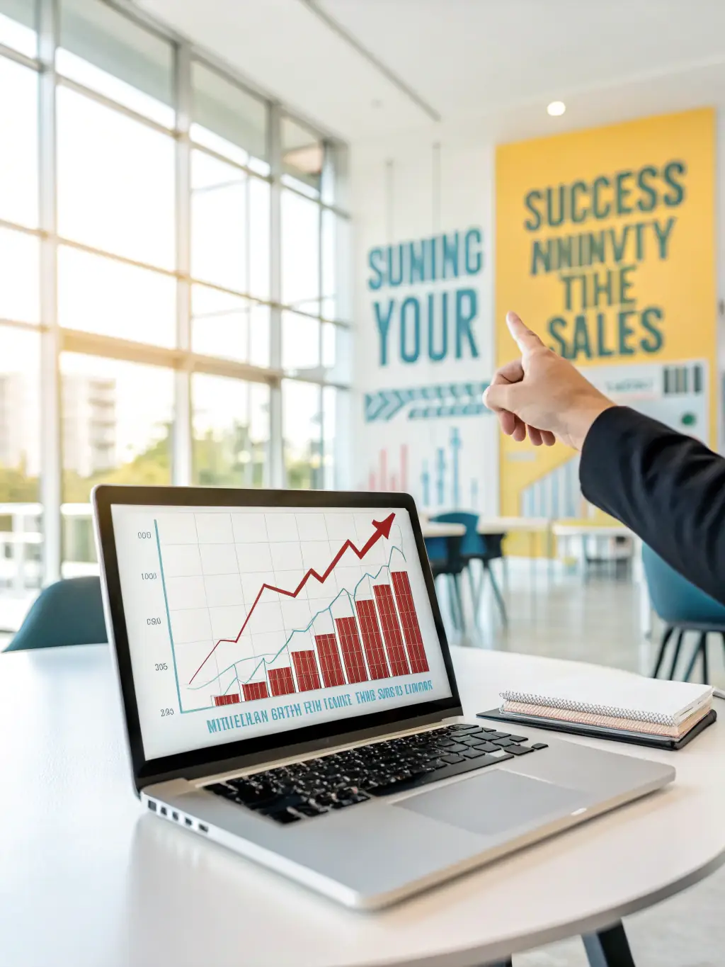 A visual representation of increased sales, such as a bar graph showing growth or a shopping cart overflowing with products. AgenWora's logo is subtly placed.